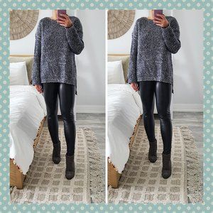 NWOT Black Faux Leather Fleece "Magic Leggings"‎ from Korea